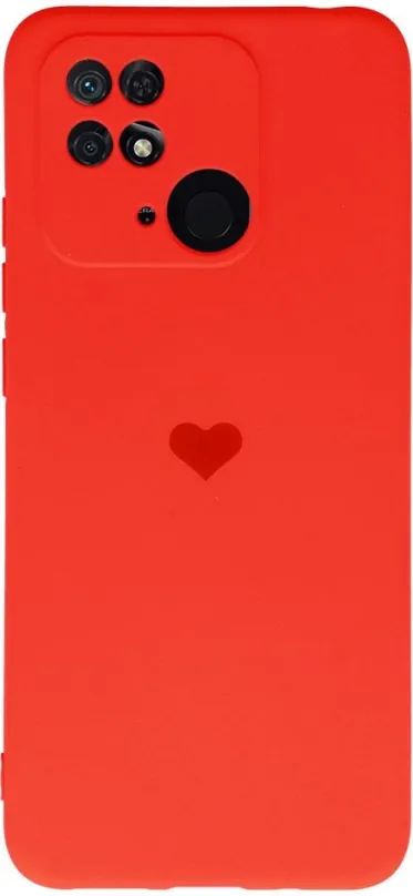 Kryt na mobil Vennus Valentínske puzdro Heart pre Xiaomi Redmi 10C - červené