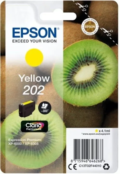 Cartridge Epson 202 Claria Premium žltá