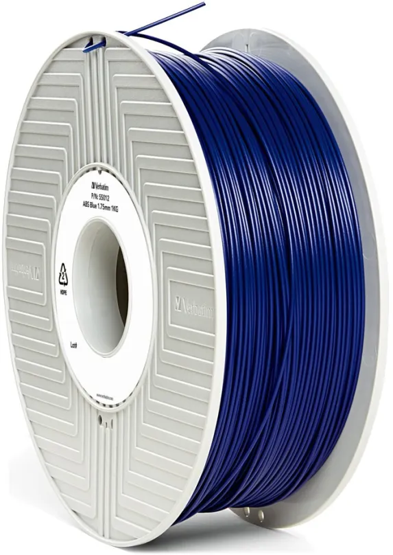 Filament Verbatim ABS 1.75mm 1kg modrá, materiál ABS, priemer 1,75mm s toleranciou 0,05mm,