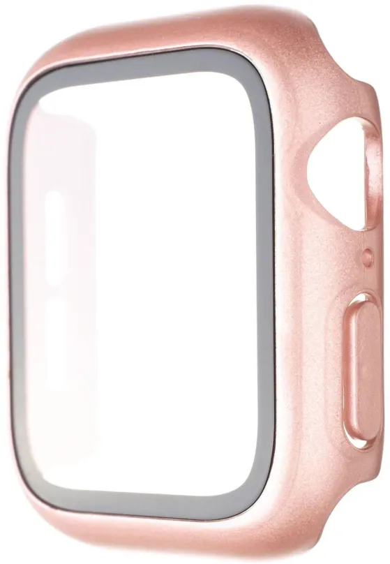 Ochranný kryt na hodinky FIXED Pure+ s temperovaným sklom pre Apple Watch 41mm ružové