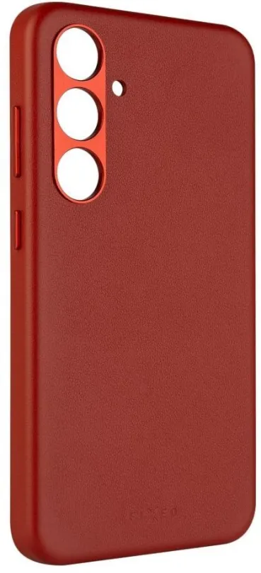 Kryt na mobil FIXED MagLeather s podporou MagSafe pre Samsung Galaxy S24 červený