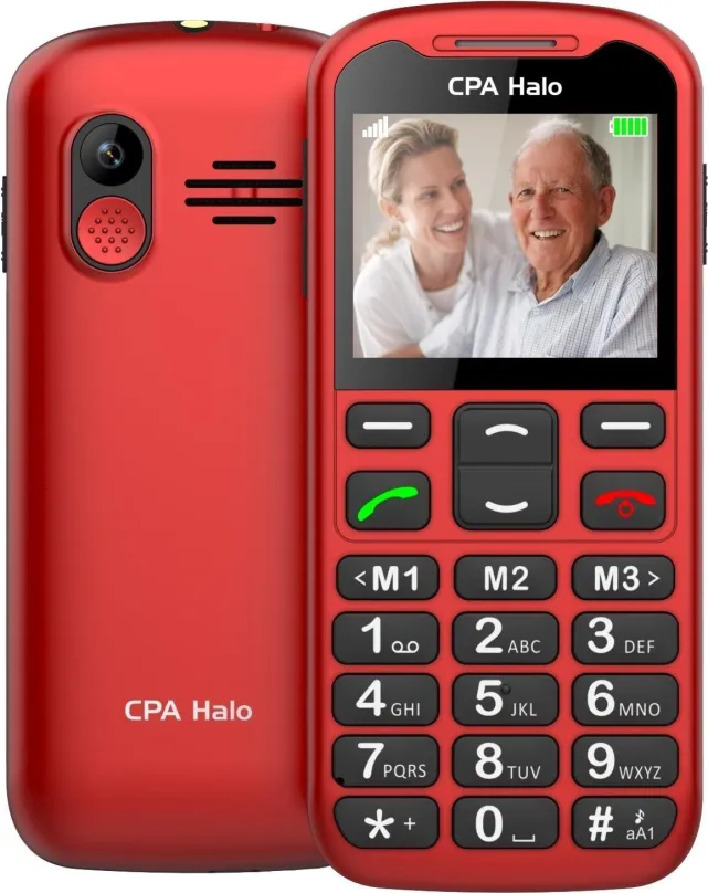 Mobilný telefón CPA Halo 19 Senior červená