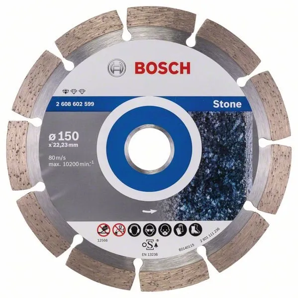 Diamantový kotúč Bosch Standard for Stone 150x22.23x2x10mm 2.608.602.599