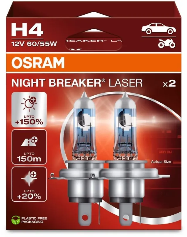 Autožiarovka OSRAM Night Breaker LASER H4, 2ks