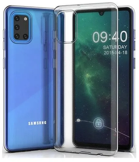 Puzdro na mobil TopQ Samsung A31 silikón priehľadný ultratenký 0,5 mm 50884