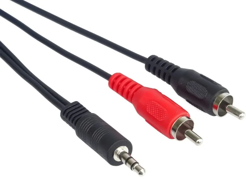 Audio kábel PremiumCord jack M 3.5 -> 2x cinch M, 1.5m