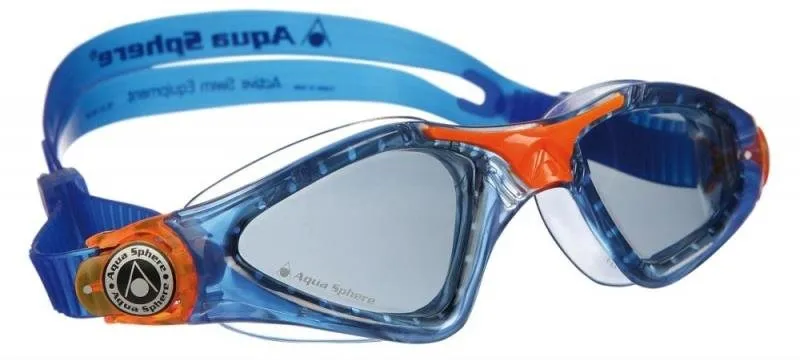 Plavecké okuliare Aquasphere Kayenne Junior, modrá/oranžová, tmavý zorník
