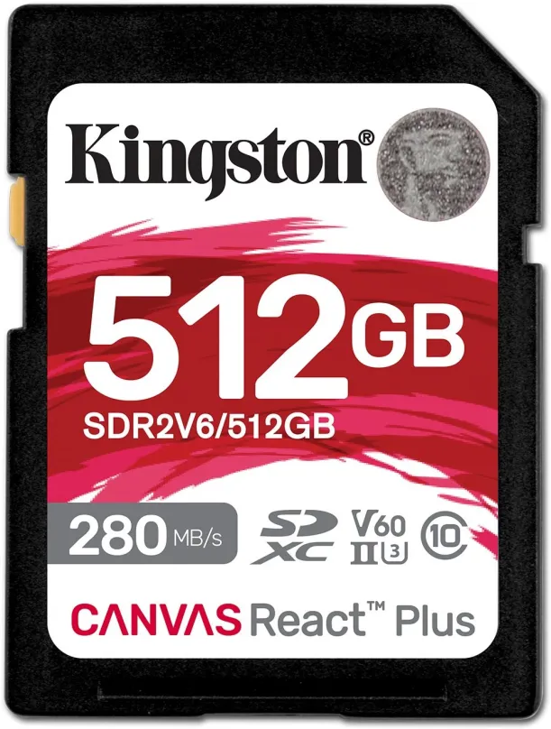 Pamäťová karta Kingston SDXC 512GB Canvas React Plus V60