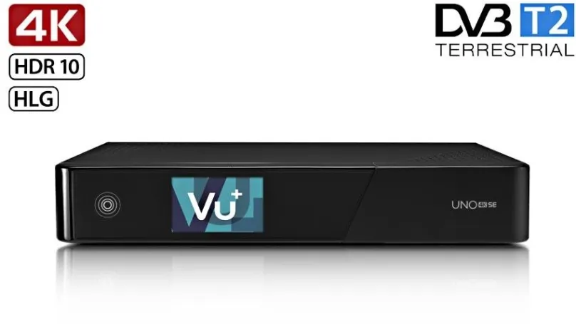 Set-top box VU+ UNO 4K SE H.265 (1x MTSIF Dual DVB-T2 tuner), DVB-T2/T (H.265/HEVC), duáln