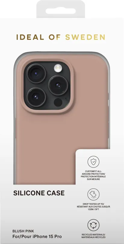 Kryt na mobil iDeal Of Sweden Silikónový ochranný kryt pre iPhone 15 Pro Blush Pink