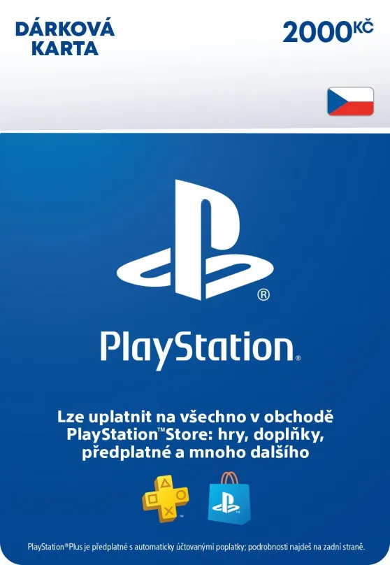 Dobíjacia karta PlayStation Store - Kredit 2000 Kč - CZ Digital