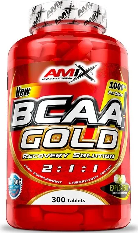 Aminokyseliny Amix Nutrition BCAA gold, 300 kapsúl