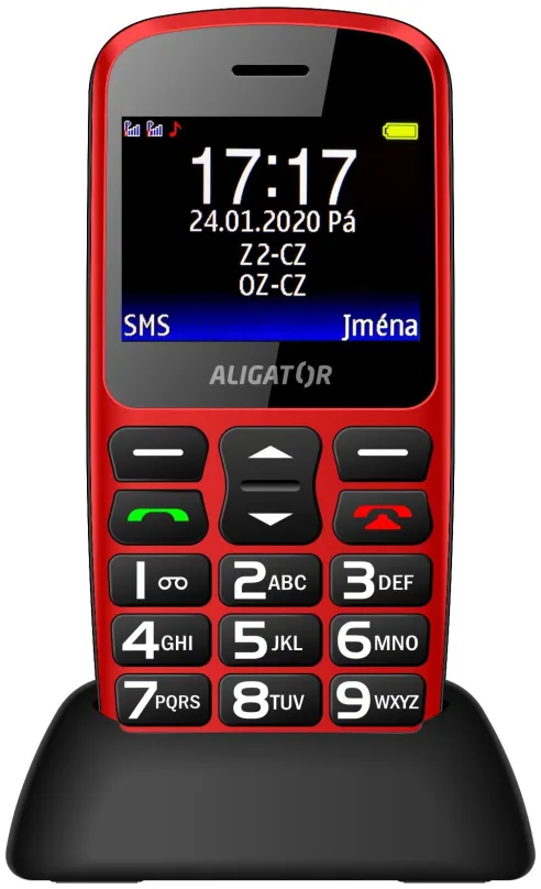 Mobilný telefón Aligator A690 Senior červený