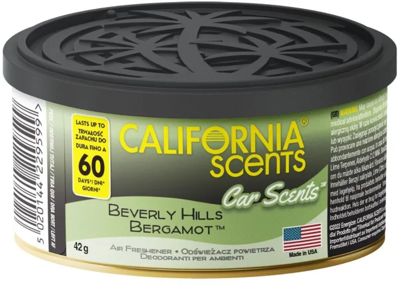 Vôňa do auta California Scents, vôňa Beverly Hills Bergamot