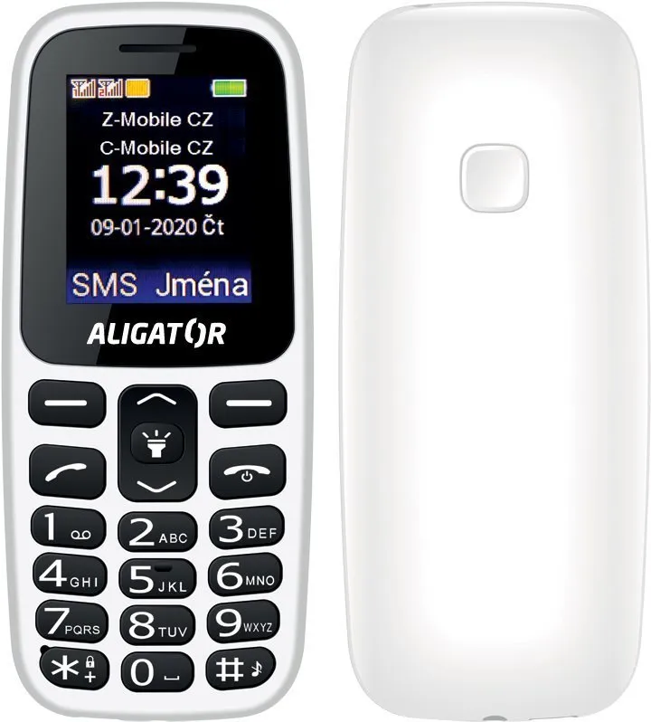 Mobilný telefón Aligator A220 Senior biela