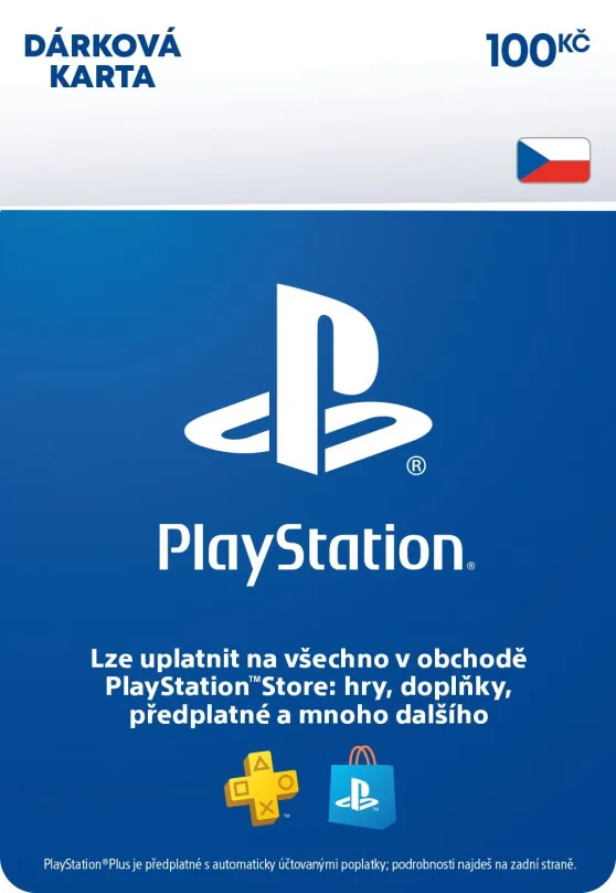 Dobíjacie karta PlayStation Store - Kredit 100 Kč - CZ Digital