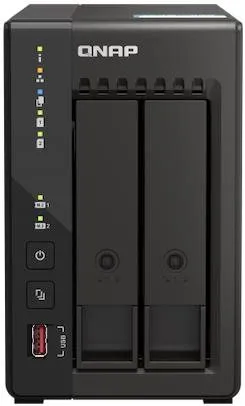 NAS QNAP TS-253E-8G, externý box pre 2x 2,5 "a 3,5", SSD + HDD, CPU Intel Celero