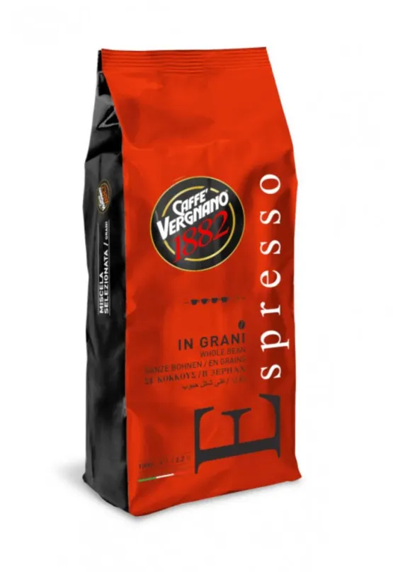 Káva Vergnano Espresso Bar, zrnková, 1000g, zrnková, zmes kávových odrôd, pôvod Zmes rôzny