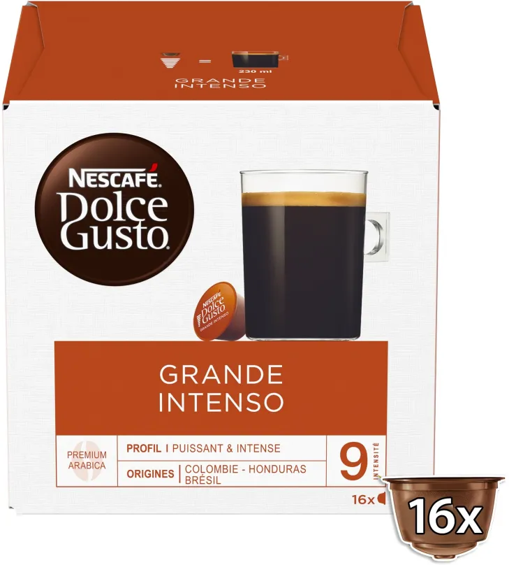 Kávové kapsule NESCAFÉ® Dolce Gusto® Grande Intenso, 16 ks