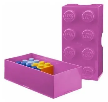 Desiatový box LEGO Box na desiatu 100 x 200 x 75 mm - ružový