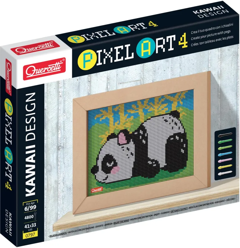 Mozaika pre deti Quercetti Panda – mozaika z kolíčkov