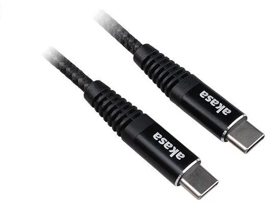 Dátový kábel Akasa USB-C na USB-C 100W PD kábel na nabíjanie / AK-CBUB54-10BK
