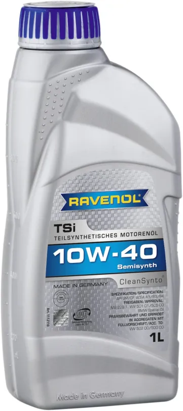 Motorový olej RAVENOL TSi SAE 10W-40; 1 L, 10 W-40, polosyntetický, API CF, ACEA A3/B4, VW