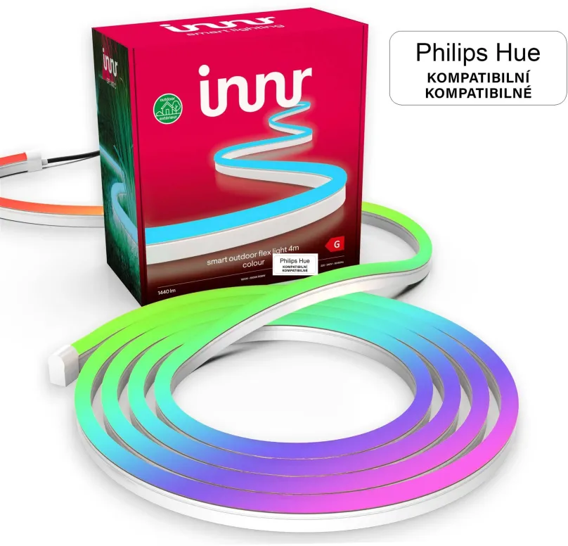 LED pásik Innr Chytrý vonkajší LED pásik Flex Colour 4m, kompatibilný s Philips Hue, vodeodolný