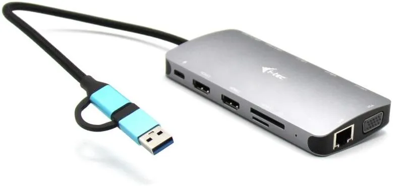 Dokovacia stanica i-tec USB 3.0 USB-C/TB3 3x Display Metal Nano Dock with LAN, PD 100 W