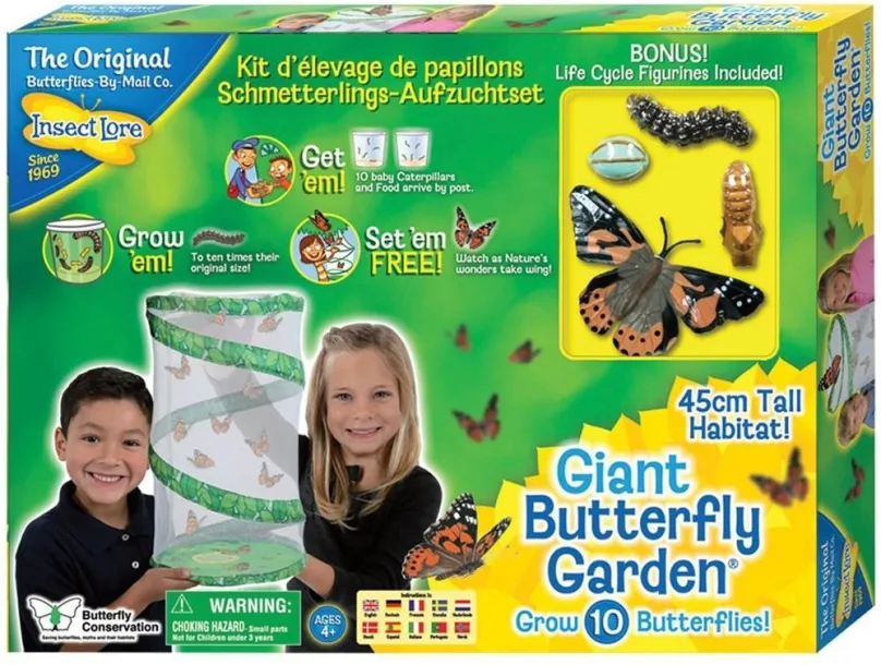 Kreatívna sada Veľká motýlia záhradka 10 húsenice Butterfly Garden