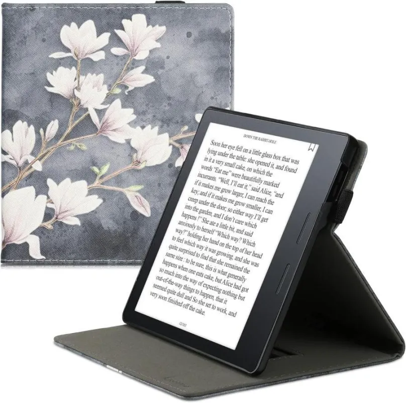 Púzdro na čítačku kníh KW Mobile - Magnolias - KW4941803 - púzdro pre Amazon Kindle Oasis 2/3 - viacfarebné