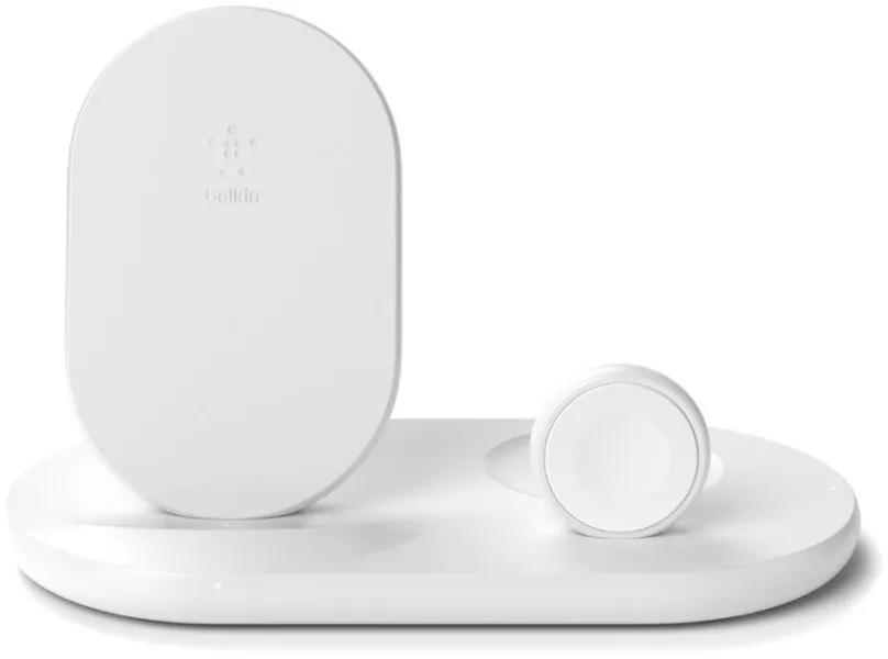 Bezdrôtová nabíjačka Belkin BOOST CHARGE 3v1 Bezdrôtové nabíjanie pre iPhone/Apple Watch/AirPods, biela