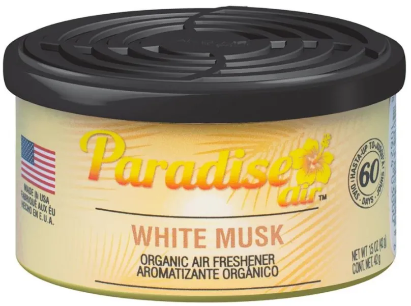 Vôňa do auta Paradise Air Organic Air Freshener, vôňa White Musk