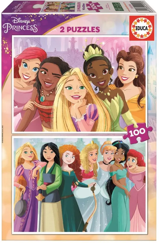 Puzzle Educa Puzzle Disney princeznej 2x100 dielikov
