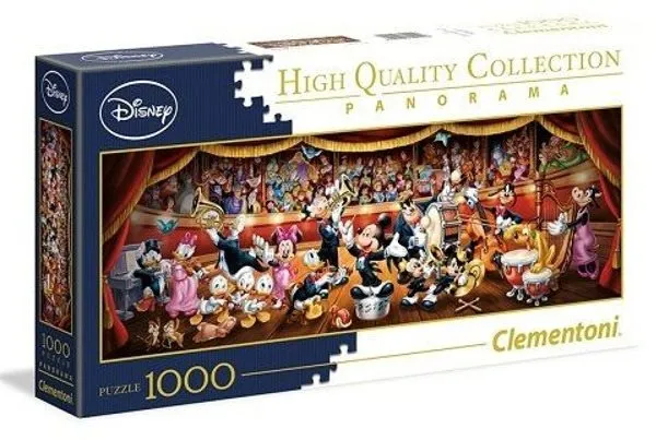 Puzzle Clementoni Panoramatické puzzle Disney orchester 1000 dielikov