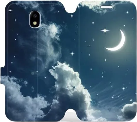 Kryt na mobil Flipové púzdro na mobil Samsung Galaxy J3 2017 - V145P Nočná obloha s mesiacom
