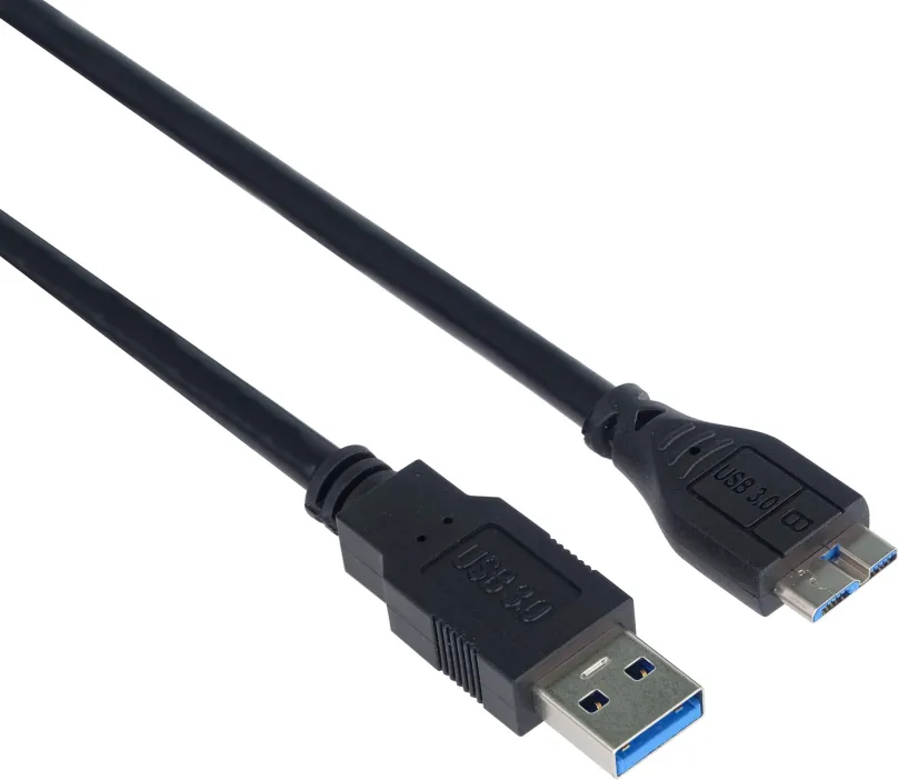 Dátový kábel PremiumCord USB 3.0 prepojovací A-Microbe čierny 1m