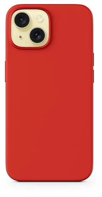 Kryt na mobil Epico Mag+ silikónový kryt pre iPhone 15 s podporou MagSafe - tmavo červený