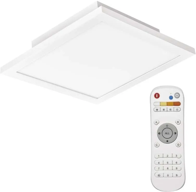 LED panel EMOS LED panel s ovládačom, 30x30, 18W, 1300LM, stmievateľný, nastavenie farby svetla