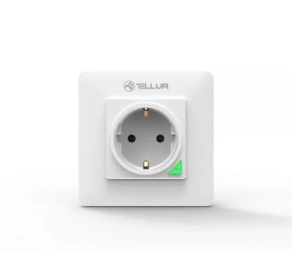 Chytrá zásuvka Tellur WiFi Smart Wall Plug, 3000W, 16A, biela