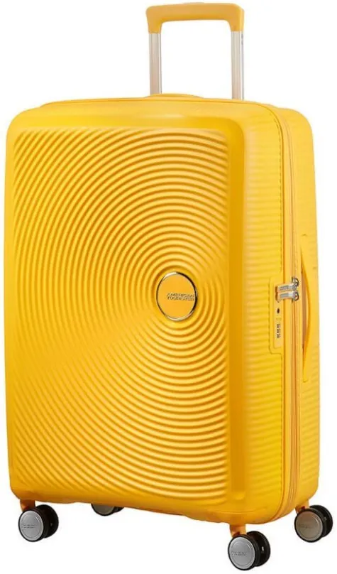 Cestovný kufor American Tourister Soundbox Spinner 77 EXP Golden Yellow