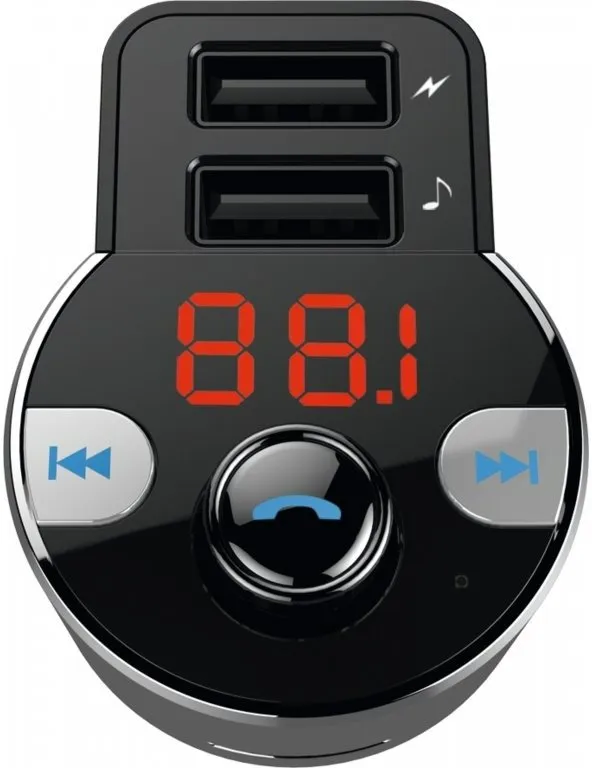 FM Transmitter TechniSat DIGICAR 1 BT, do auta s USB, Bluetooth a čítačkou pamäťových kari