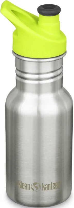 Fľaša na pitie pre deti Klean Kanteen Classic Narrow w/Kid Sport Cap, brushed stainless, 355 ml