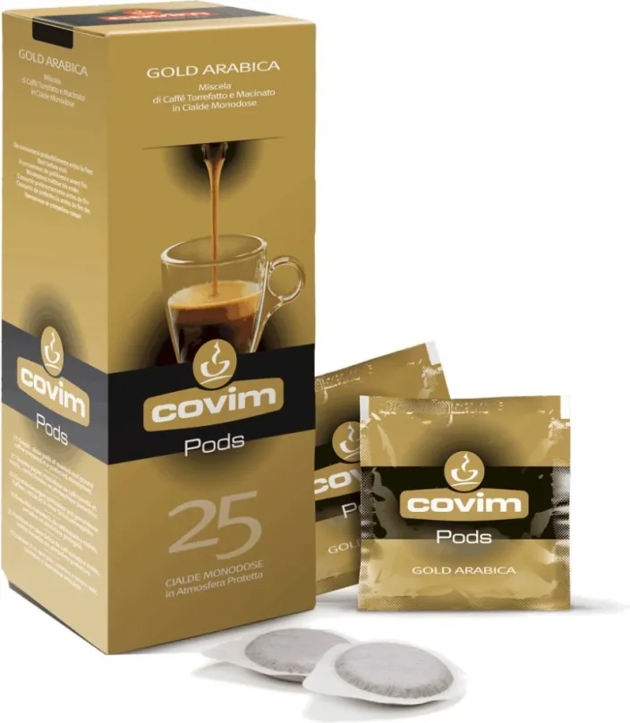 Kávové kapsule Covim Gold Arabica, ESE pody, 25 porcií