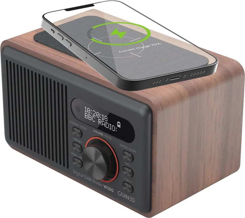 Rádio CARNEO W100, wood