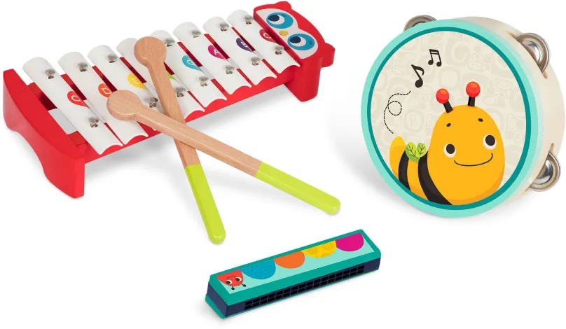 Detský hudobný set B-Toys Hudobné nástroje drevené Mini Melody Band