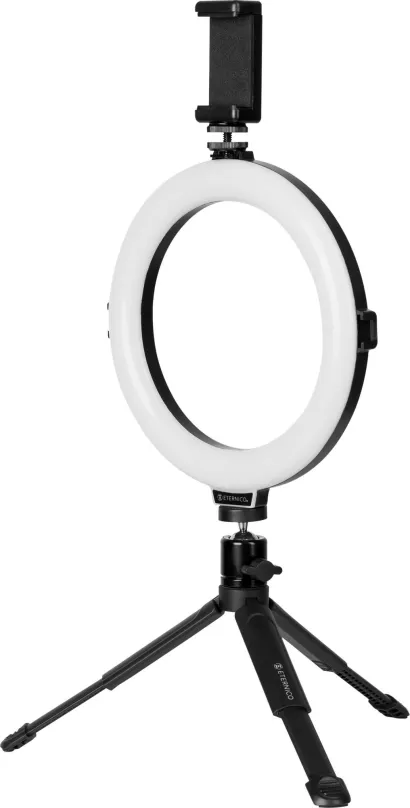 Foto svetlo Eternico Mini Tripod T-10 čierny + Eternico Ring Light 8" RGB