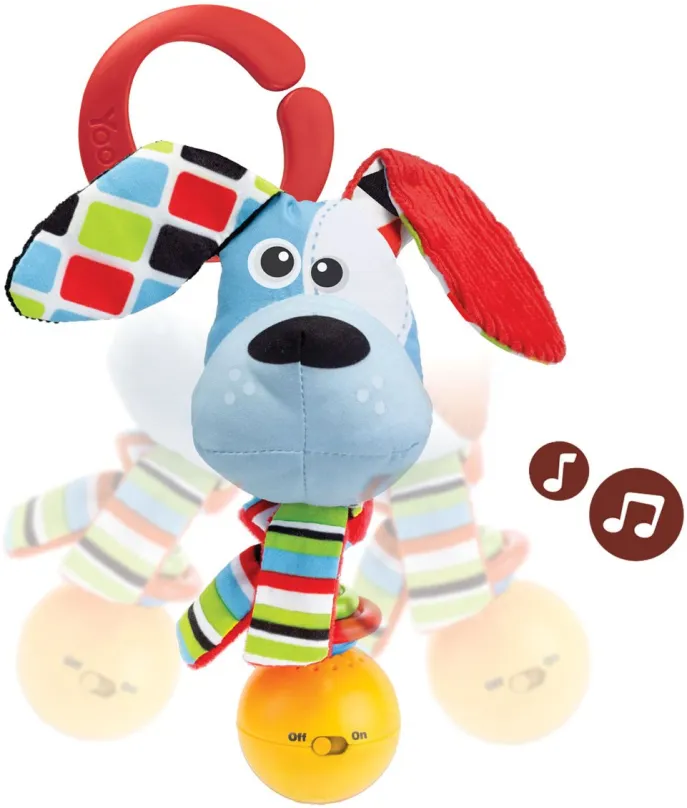 Hračka na kočík Yookidoo - Hudobné zvieratko - Psík