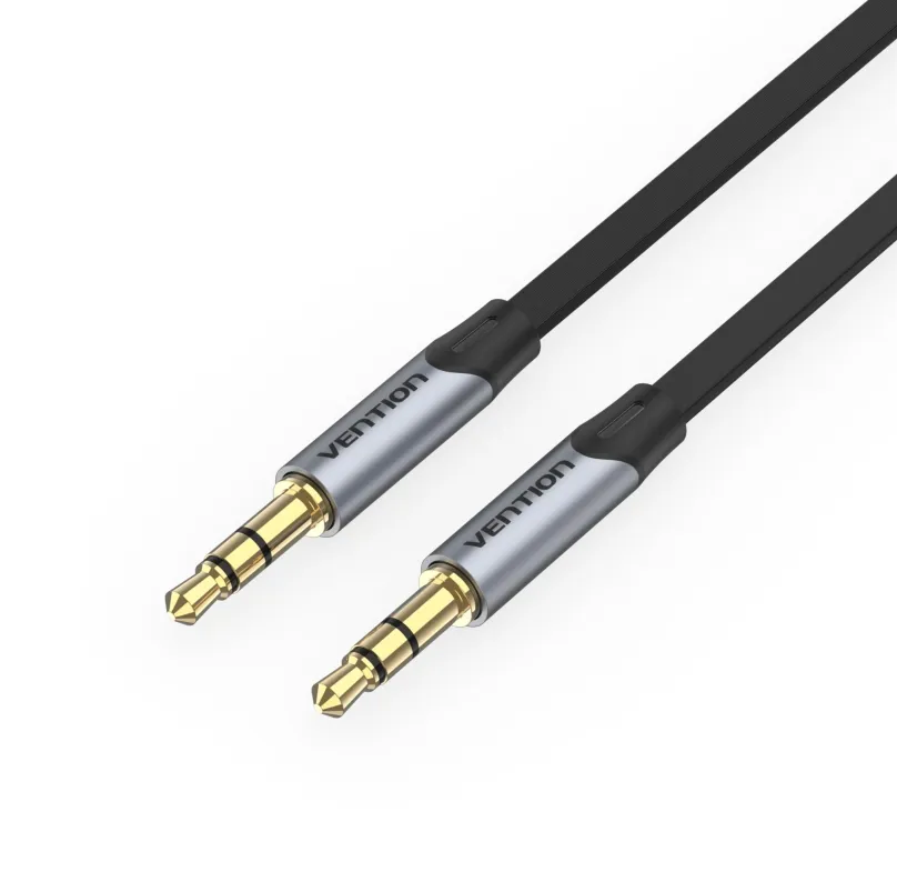 Audio kábel Vention 3.5mm Male to Male Flat Aux Cable 3m Gray