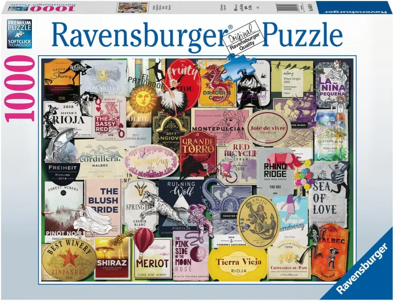 Puzzle Ravensburger 168118 Kolekcia vínnych vinieť 1000 dielikov